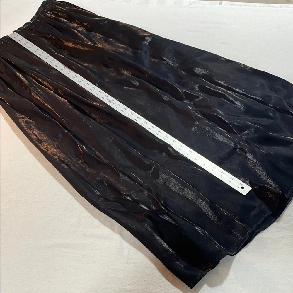 Brannan Studio San Francisco Black Pleated Maxi Skirt elastic waist size 16